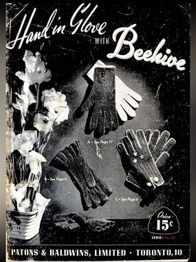 Vintage Patons Beehive Hand in Glove Knitting Pattern Booklet No 28 Fair Isle